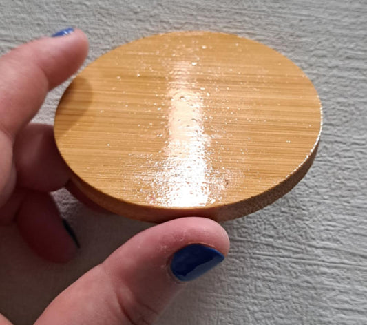 Varnished Mosaic Small Circle Candle Holders