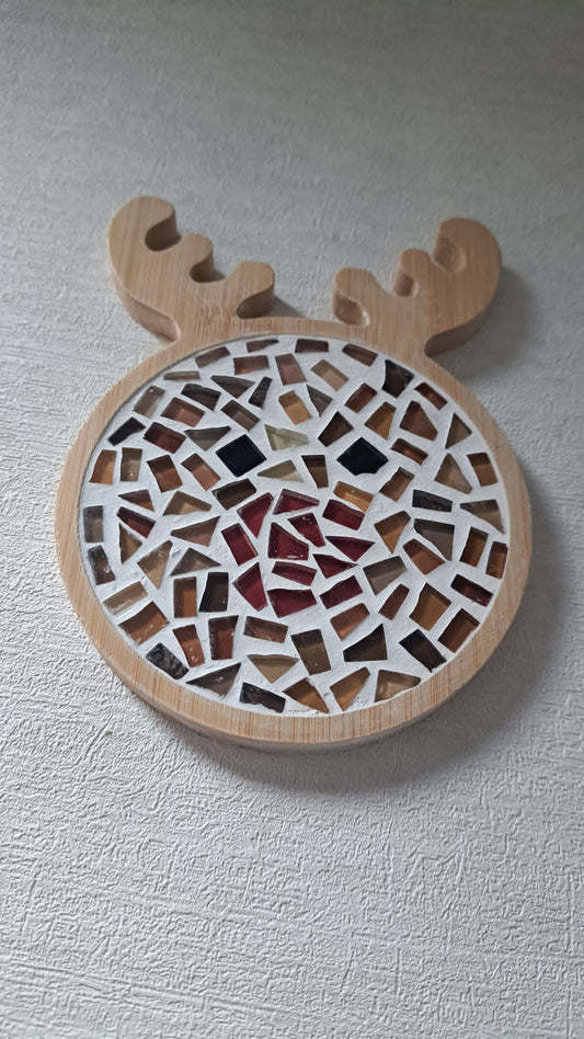Mosaic Reindeer Coaster / Decoration