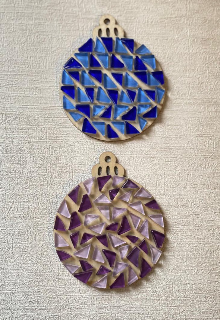 5 mosaic ungrouted baubles