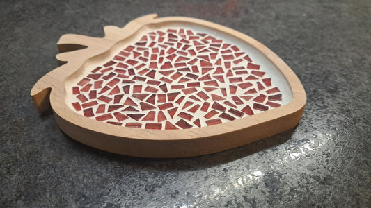 Mosaic Strawberry – Tray or Home Décor