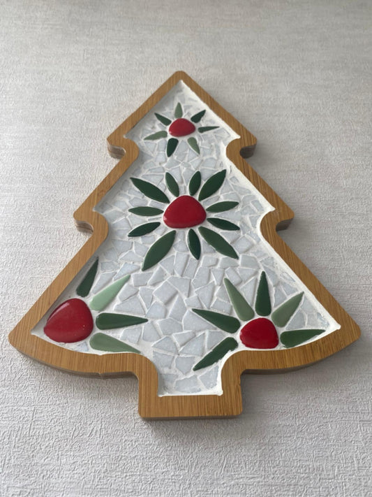 Mosaic Christmas Tree Tray