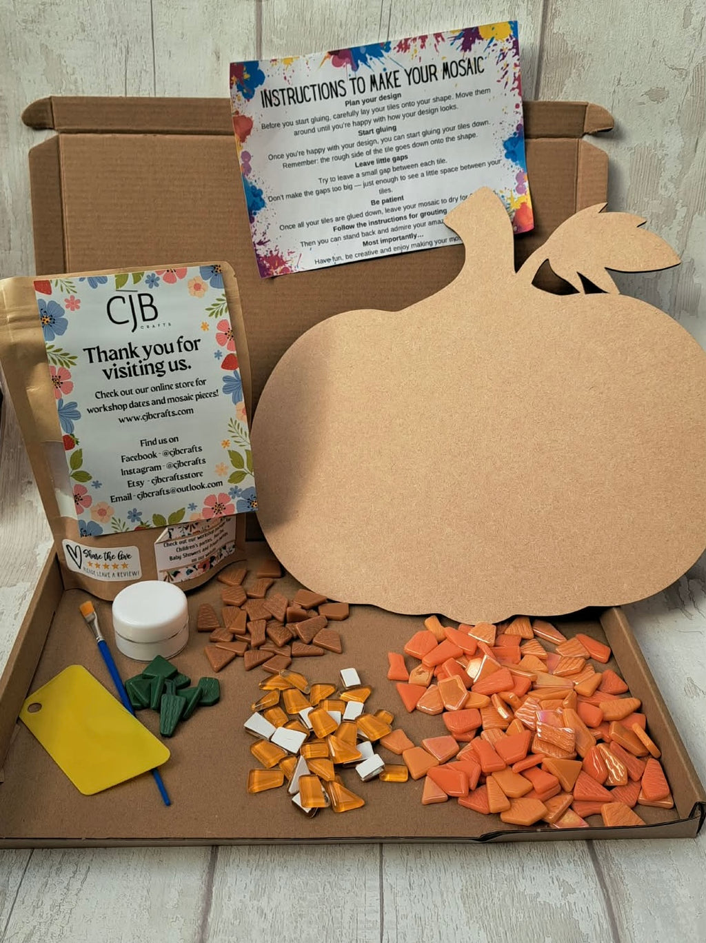 Large Pumpkin Mosaic Kit