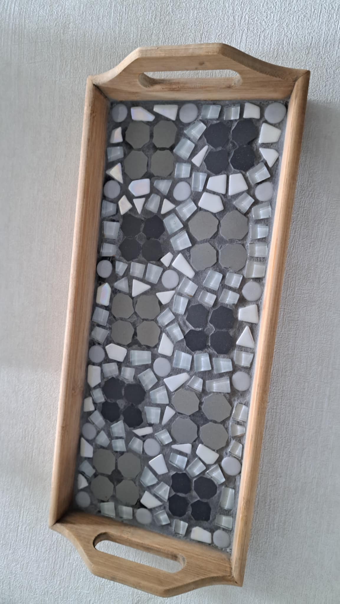 Mosaic Grey Flower Tray