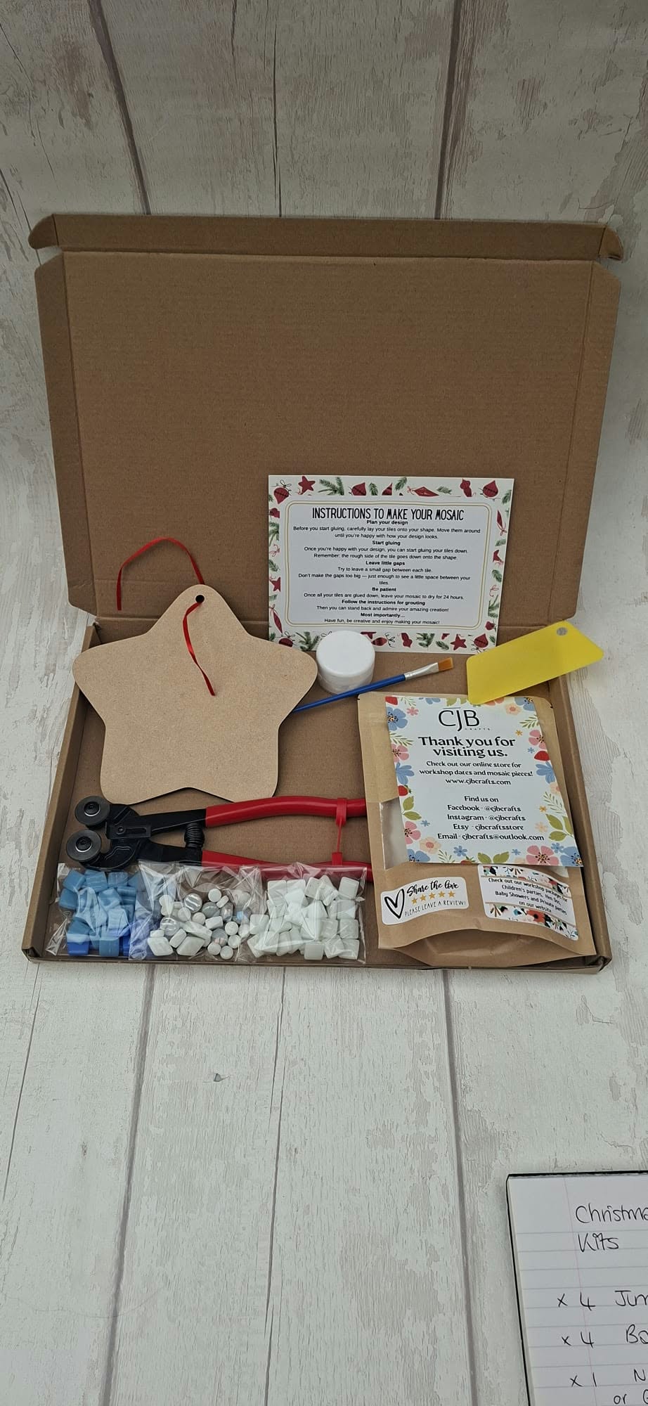 Christmas star mosaic kit