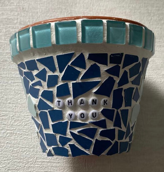 Mosaic Thank you Flower Pot