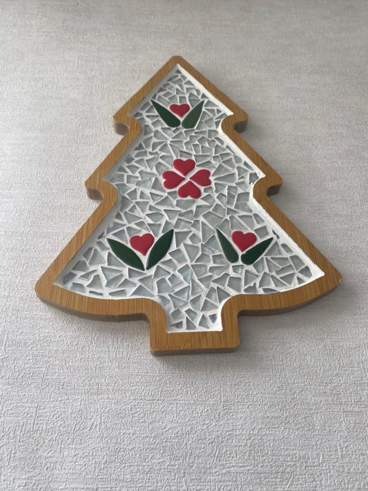 Mosaic Christmas Tree Tray