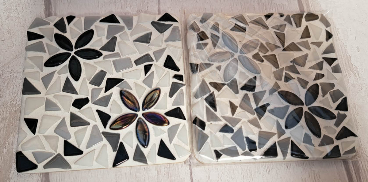 2 Square Flower Coasters