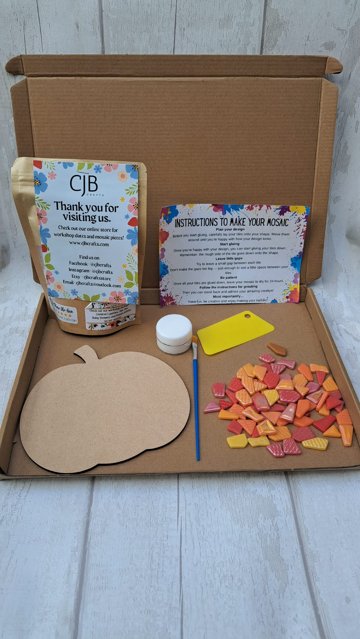 Small Pumpkin Mosaic Kit
