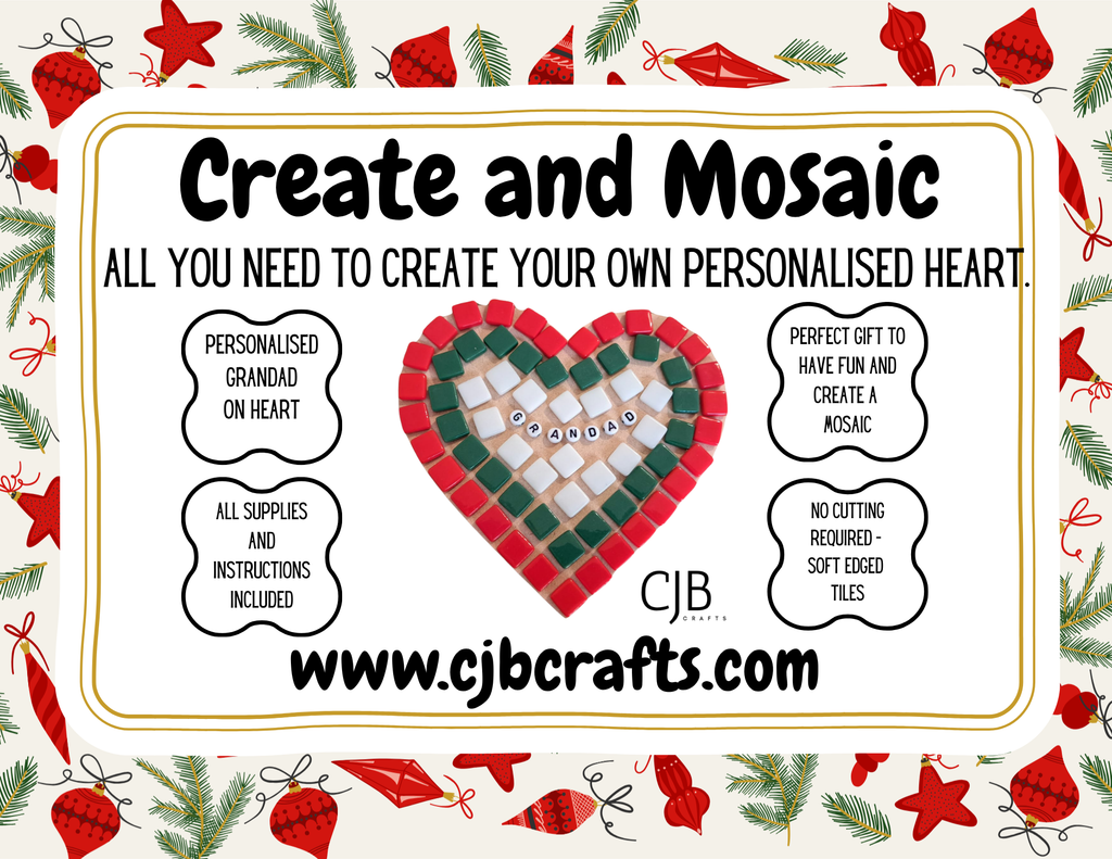 Christmas heart mosaic kit