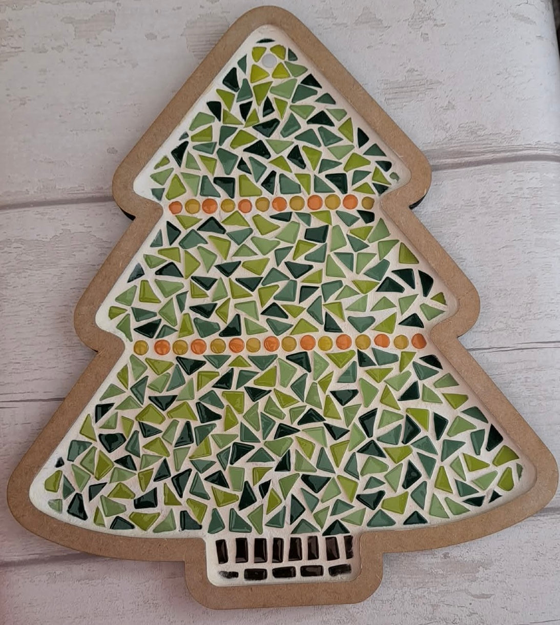 Mosaic Christmas Tree Tray