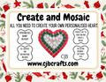 Christmas heart mosaic kit