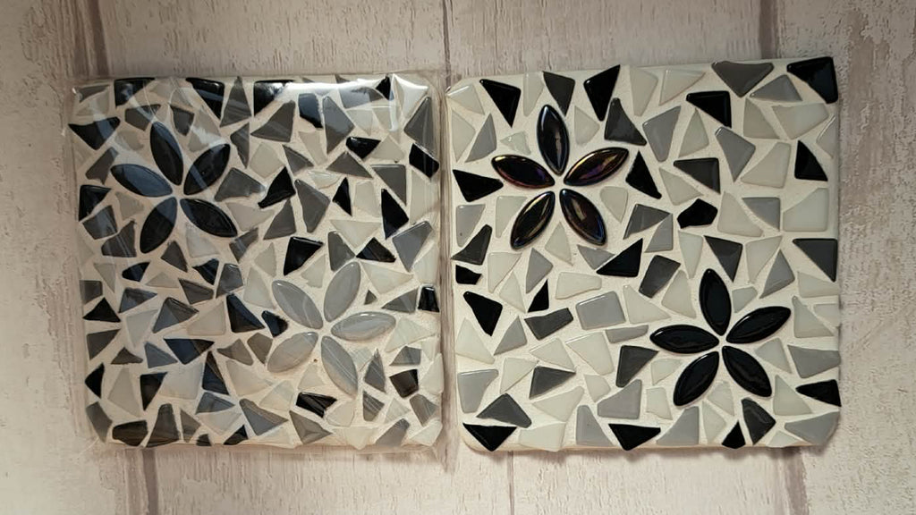 2 Square Flower Coasters
