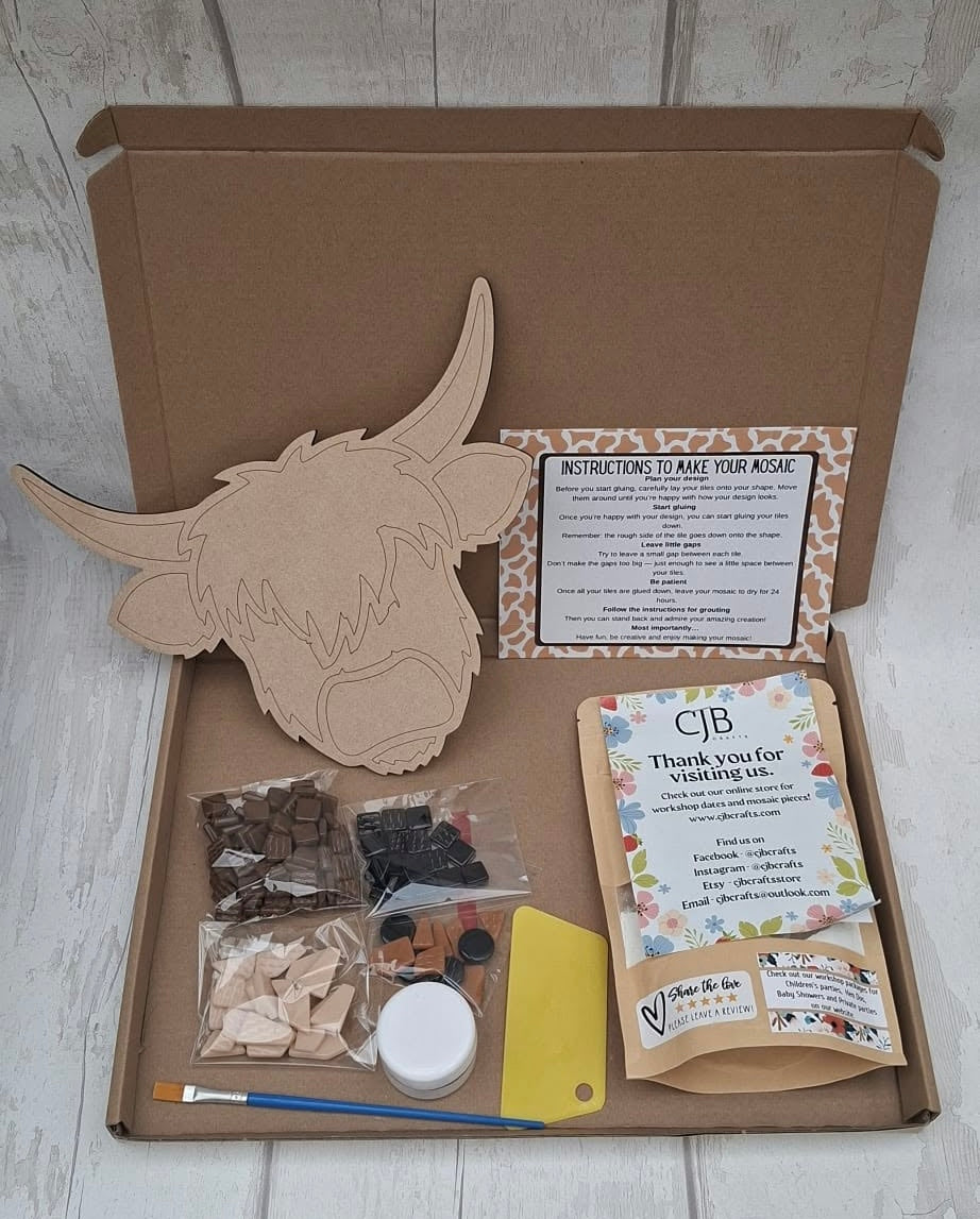 Highland Cow Mosaic Kit