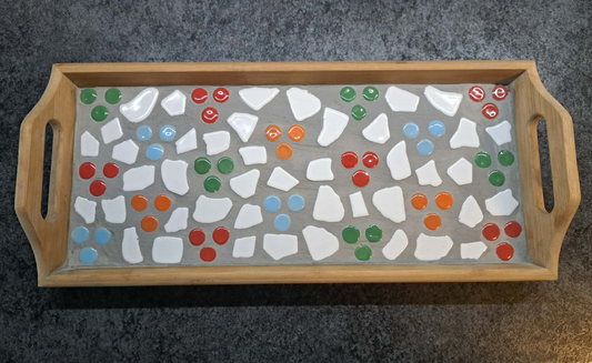 Mosaic Rainbow Spotty Tray