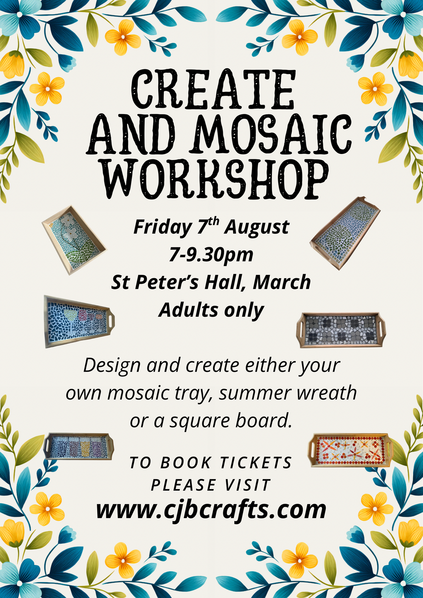 *St Peter’s Hall March Adults only Workshop*