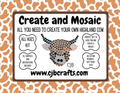 Highland Cow Mosaic Kit