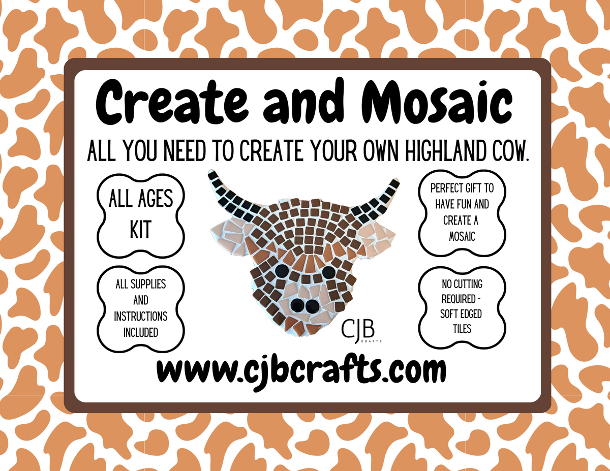 Highland Cow Mosaic Kit