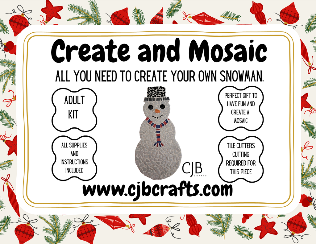 Christmas snowman mosaic kit