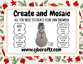 Christmas snowman mosaic kit