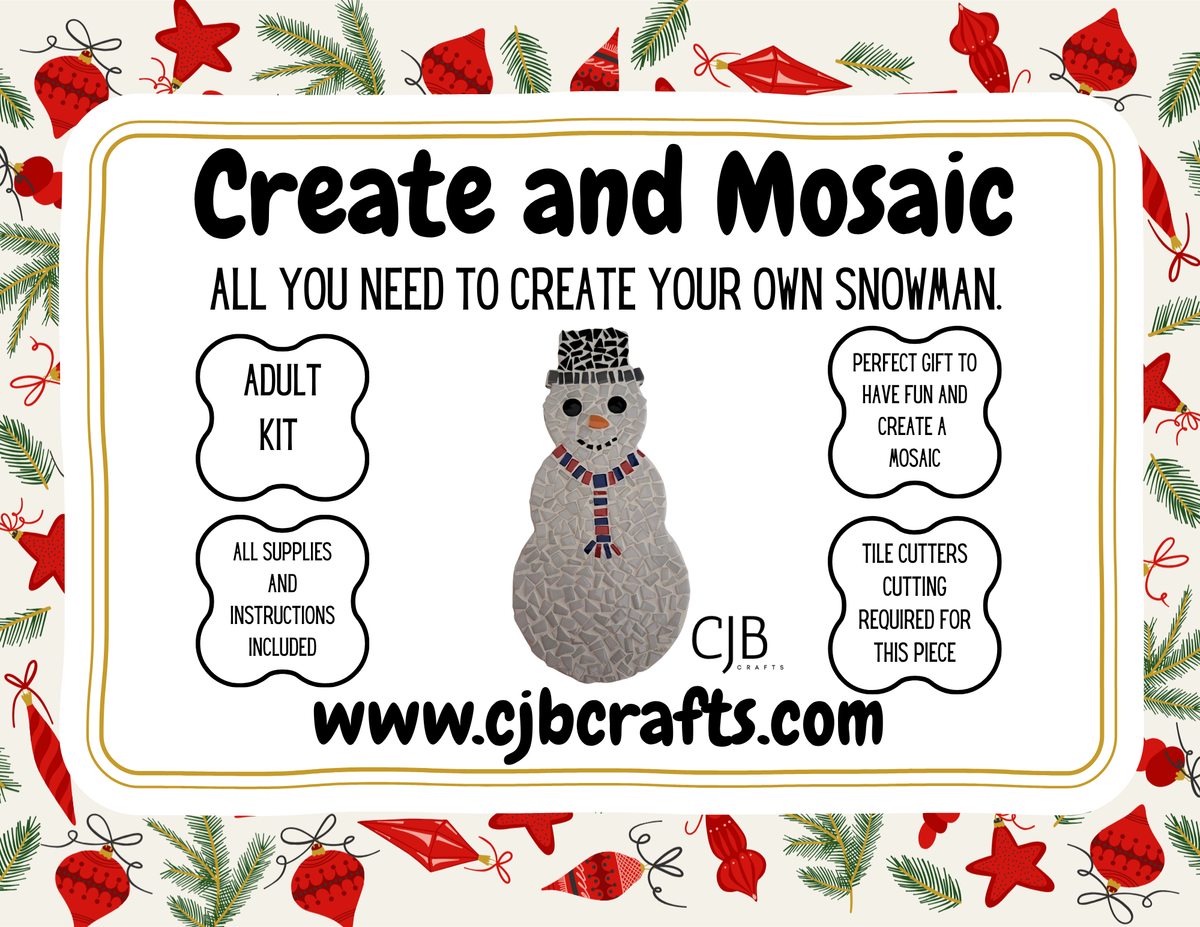 Christmas snowman mosaic kit