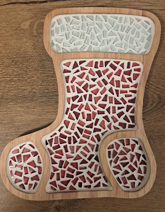 Mosaic Christmas stocking