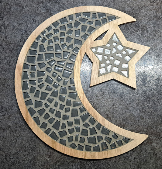 Mosaic Moon & Star